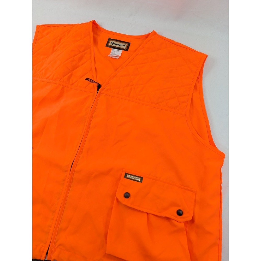 Remington Vest Size 3X Orange Hi Vis Hunting With Game Full Zip